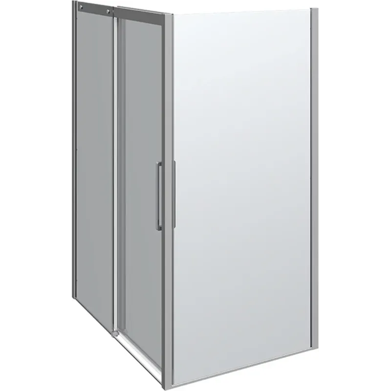 Scanbad Skydedør Sidepanel Classic 1400 1000mm Krom Klar