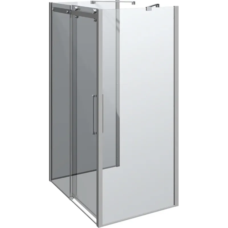 Scanbad Skydedør Sidepanel Deluxe 1200 900mm Krom Klar