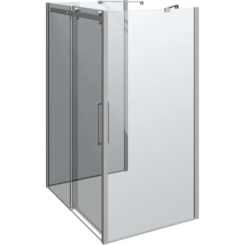 Scanbad Skydedør Sidepanel Deluxe 1400 1000mm Krom Klar