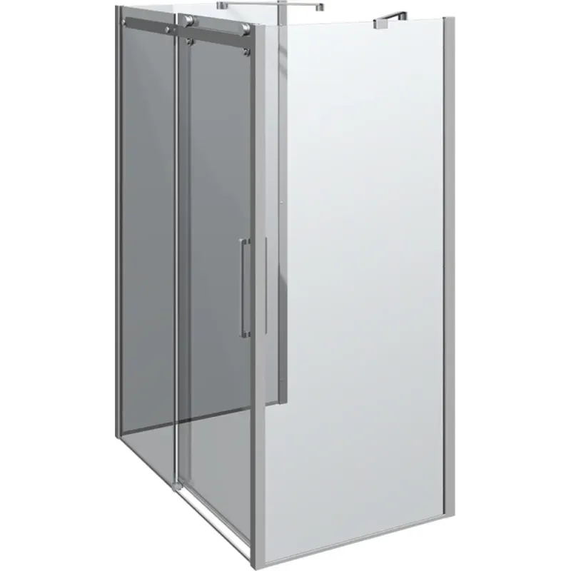 Scanbad Skydedør Sidepanel Deluxe 1400 900mm Krom Klar
