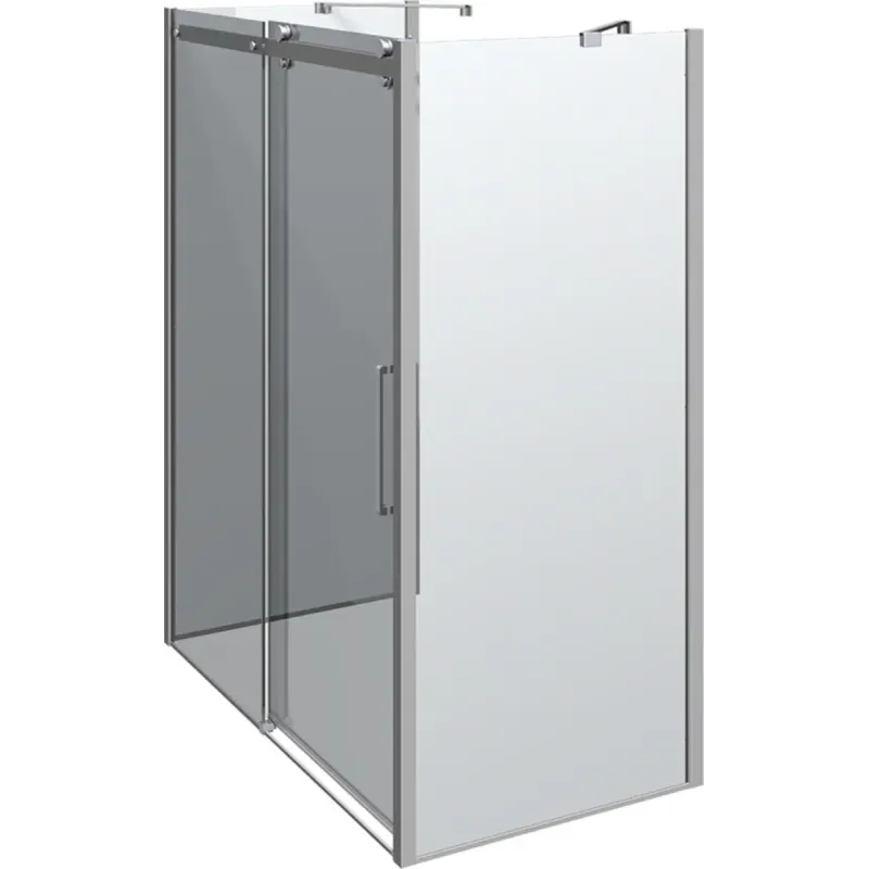 Scanbad Skydedør Sidepanel Deluxe 1600 900mm Krom Klar