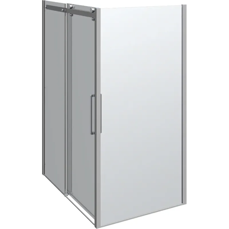 Scanbad Skydedør Sidepanel Deluxe 1400 1000mm Krom Klar