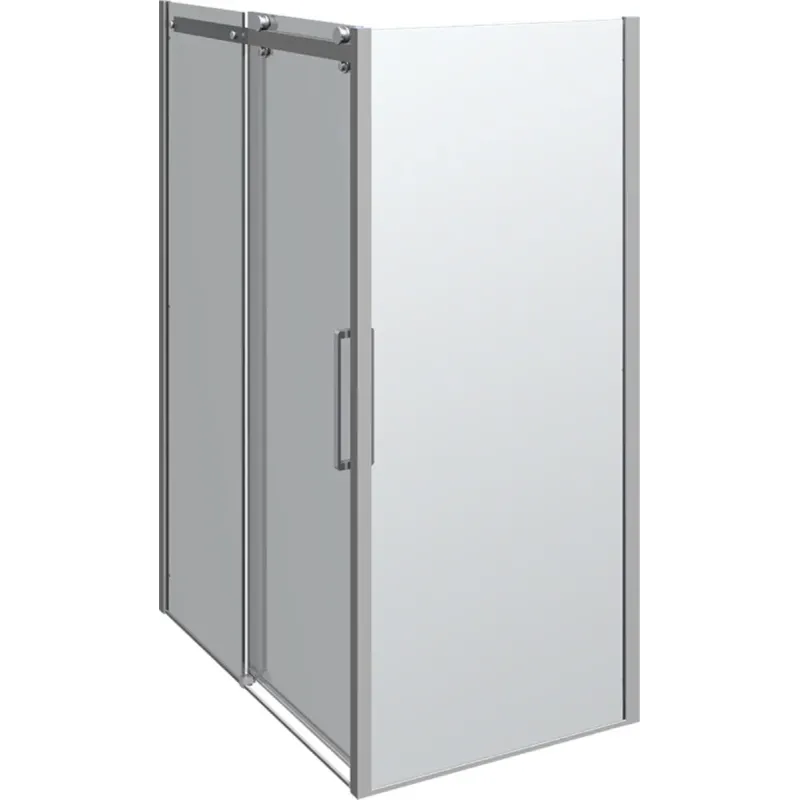 Scanbad Skydedør Sidepanel Deluxe 1400 900mm Krom Klar