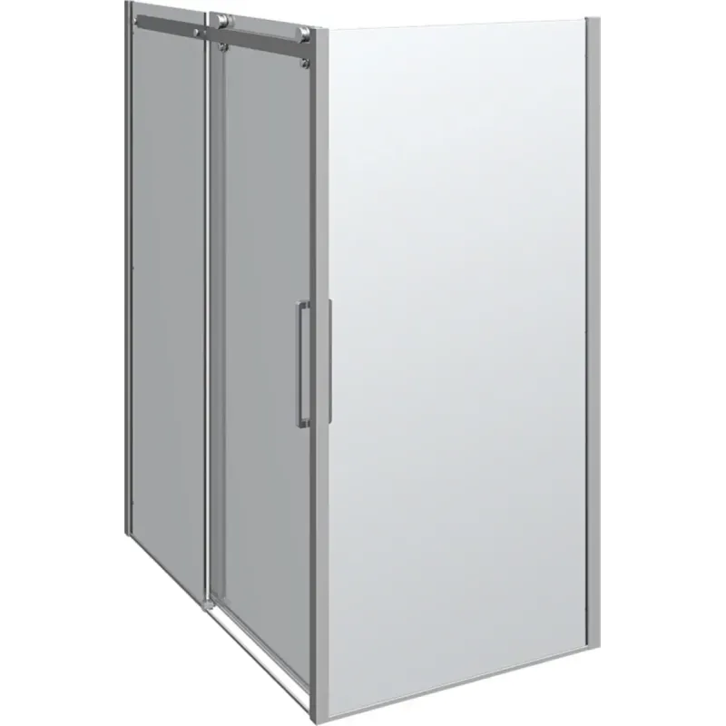 Scanbad Skydedør Sidepanel Deluxe 1600 1000mm Krom Klar
