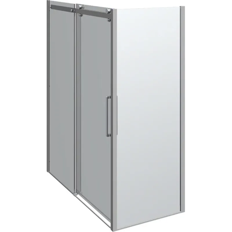 Scanbad Skydedør Sidepanel Deluxe 1600 800mm Krom Klar