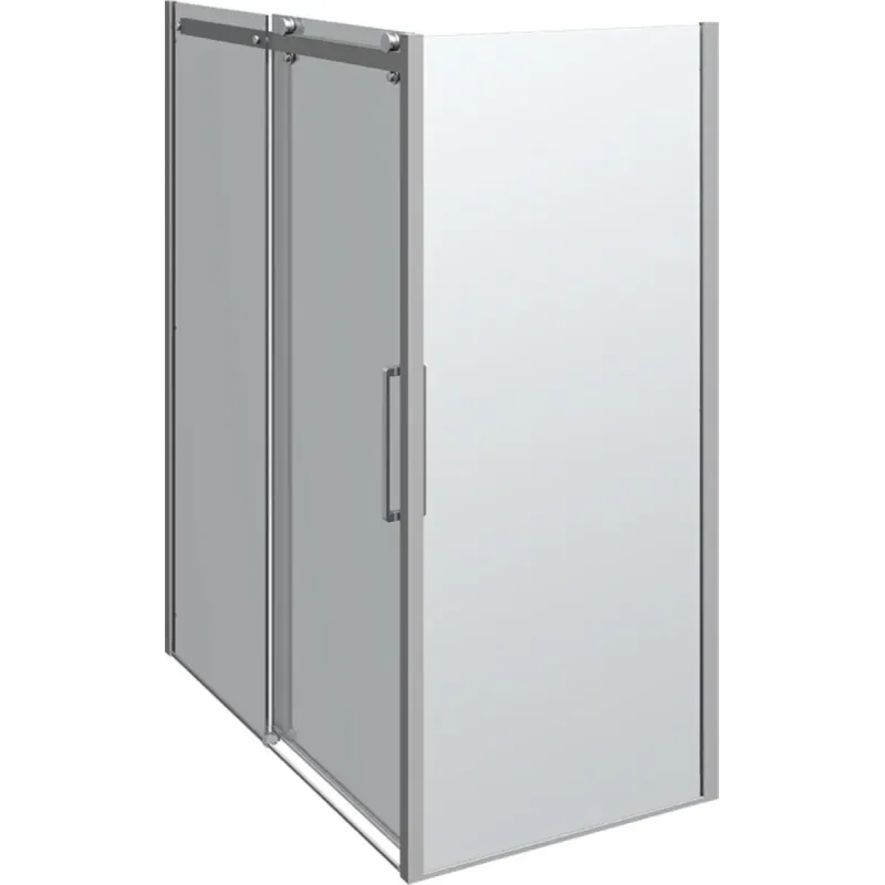 Scanbad Skydedør Sidepanel Deluxe 1600 900mm Krom Klar