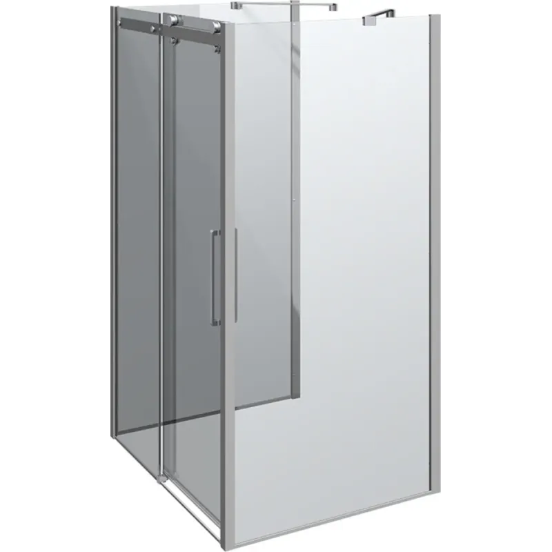 Scanbad Skydedør Sidepanel Deluxe 1200 1000mm Krom Klar