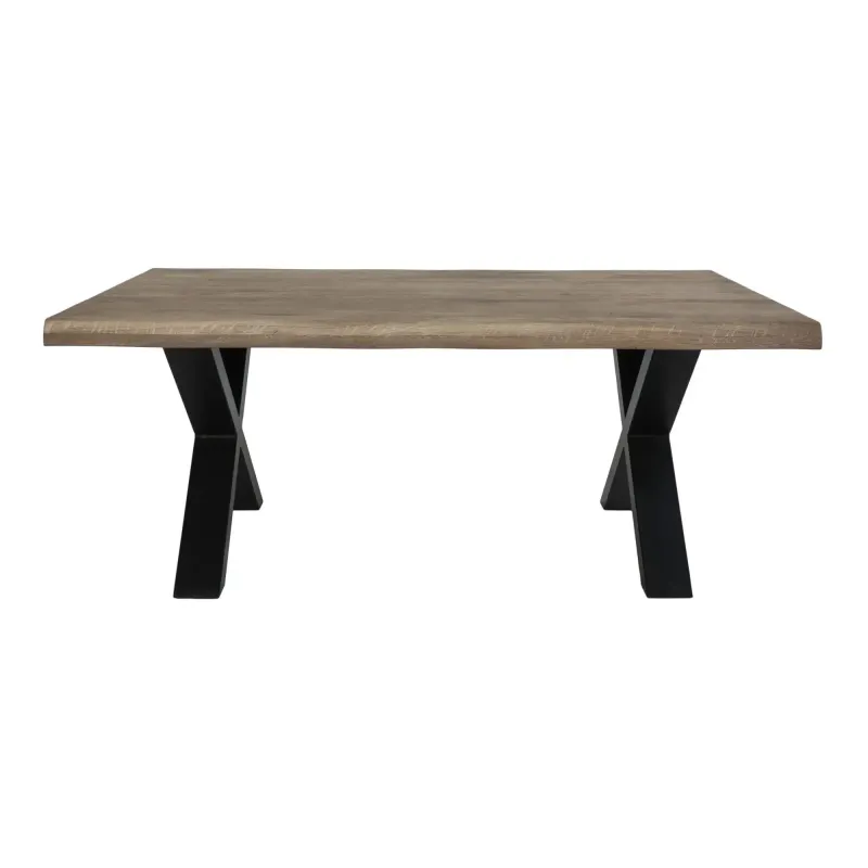 Sofabord Smoked Olieret Eg Med Bølget Kant 120x70xh50 Cm 2101560