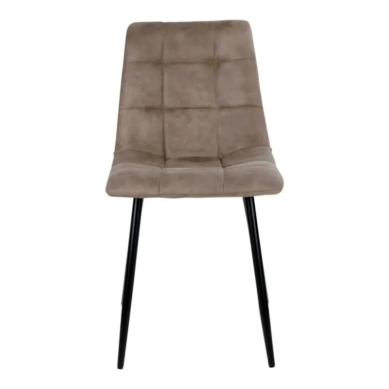 Spisebordsstol Lysebrunt Microfiber Med Sorte Ben 1001190