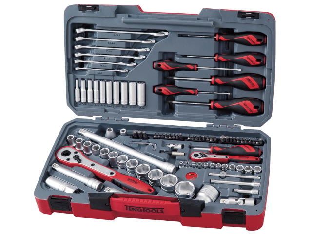 Topnøglesæt  Med     Quot  Og     Quot  4kt-tilslutning Teng Tools Tm095