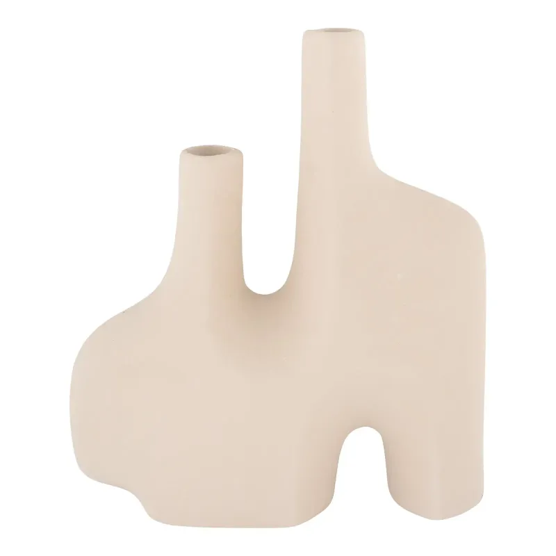 Vase Sand Keramik Med To åbninger 8x23 5x27 Cm 4441700