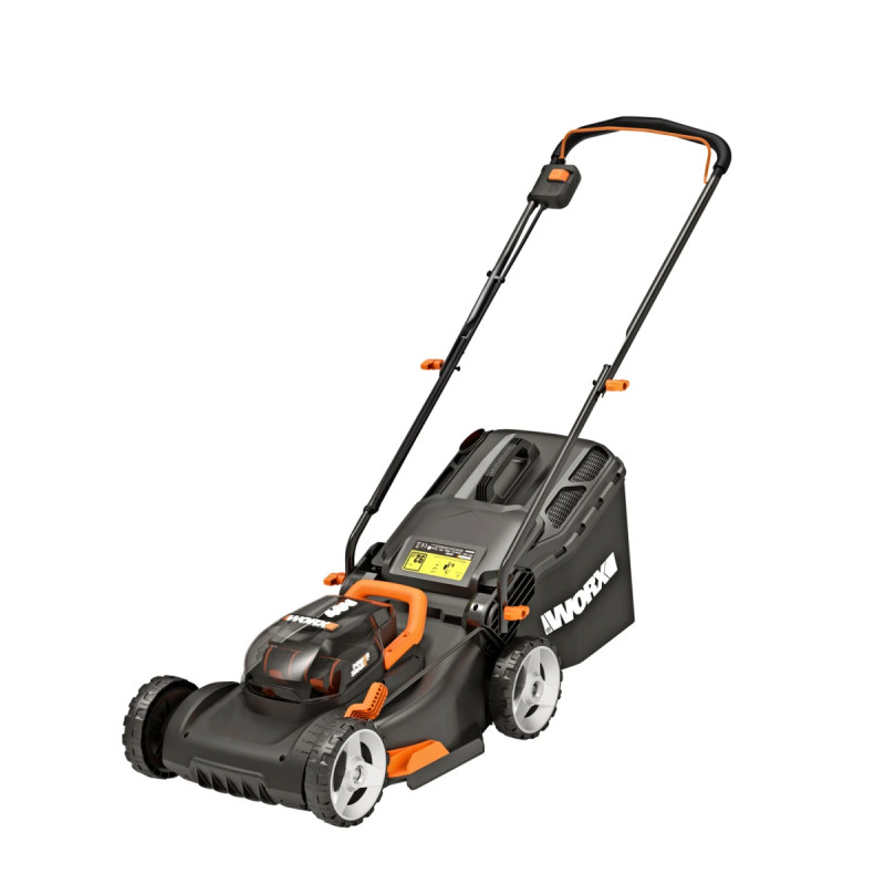 Worx 2x20v 40cm Mower 0ah Wa3553 2a Dual Port Oplader Plæneklipper