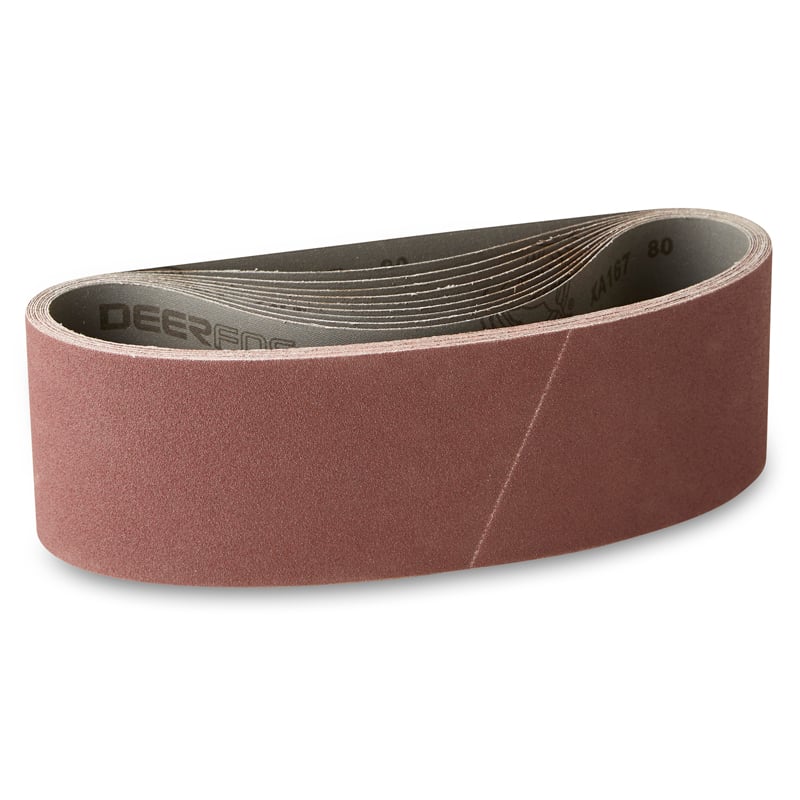 100x732mm Lærreds Slibebånd 10 Stk  Korn P24