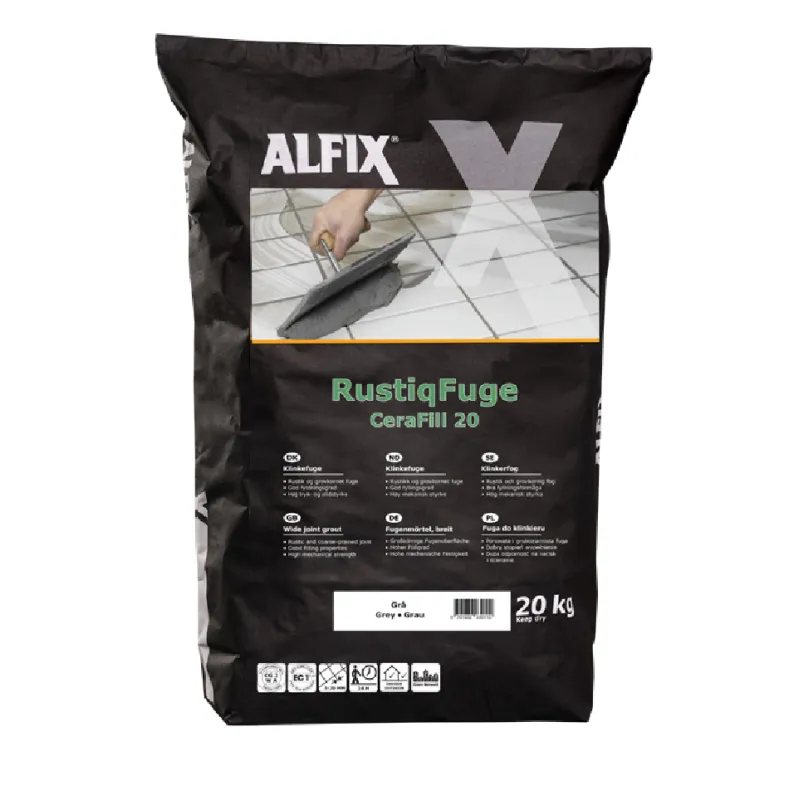 Alfix Rustiqfuge Cerafill 20 Klinkefuge Lysgrå 20kg