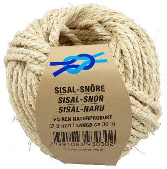 Bindgarn Sisal   0mmx30m Vit