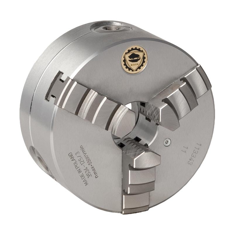 Bison  -bakket Centrerpatron ø315 Mm-stål-kegle  -din 55027-direkte Montering  Bajonet -3534-315- -