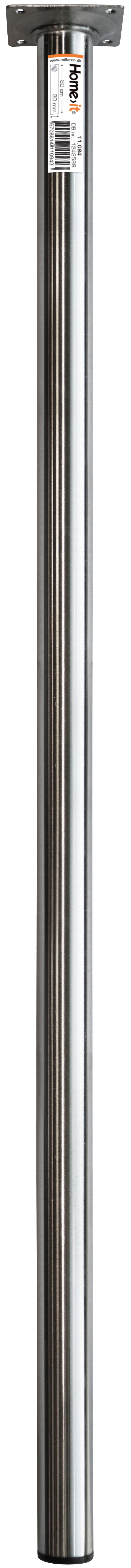 Bordben 80 Cm  Dia  30 Mm  Børstet Stål