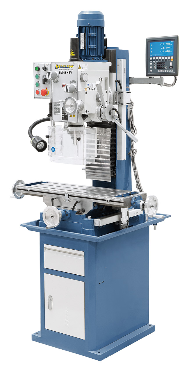 Bore- Og Fræsemaskine Fm 45 Hsv Inkl   -akset Digital Es-12   3x400v
