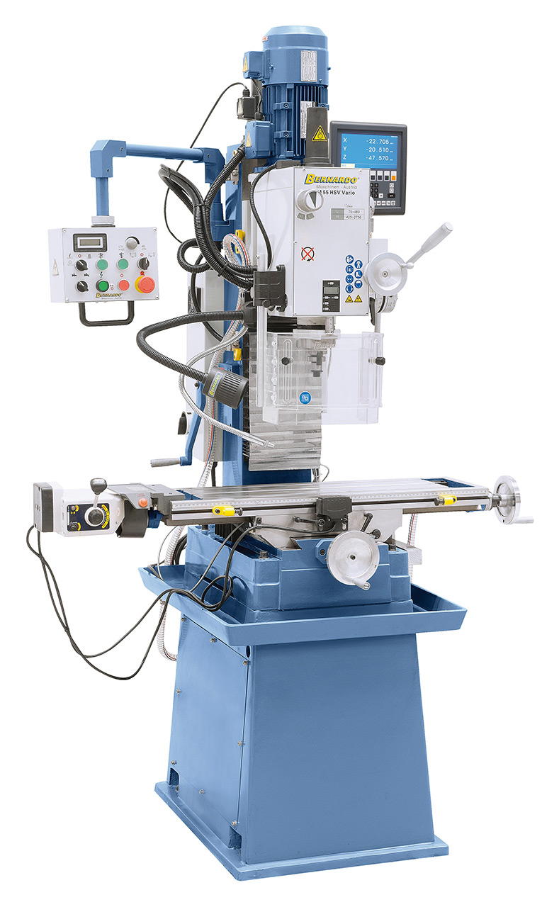 Bore- Og Fræsemaskine Fm 55 Hsv Vario   -akset Digital Es-12 3x400v
