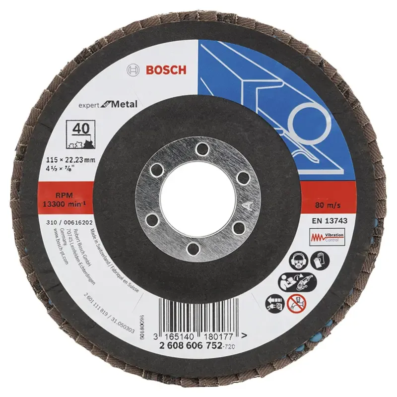 Bosch Lamelslibeskive  :  ø115x22mm K40 Skrå 2608606752