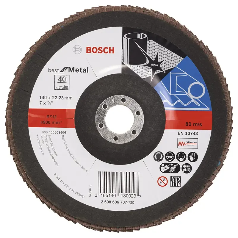 Bosch Lamelslibeskive  :mt 180x22mm K40 Skrå 2608606737