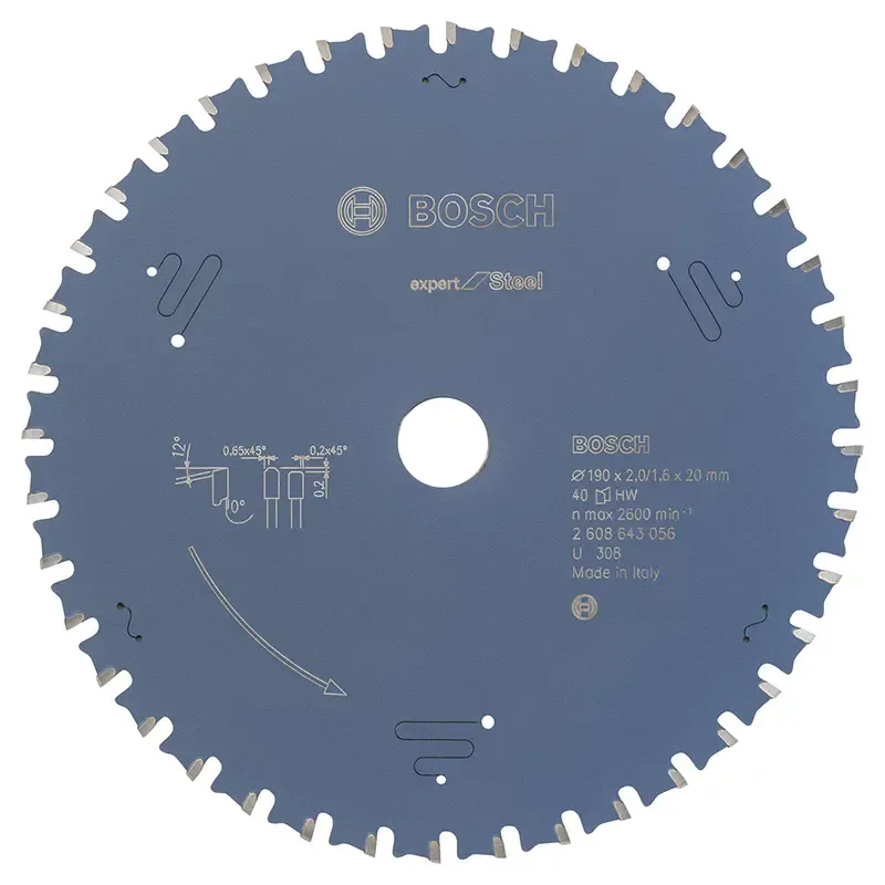 Bosch Rundsavsklinge Exp Steel 190x20mm 40t 2608643056