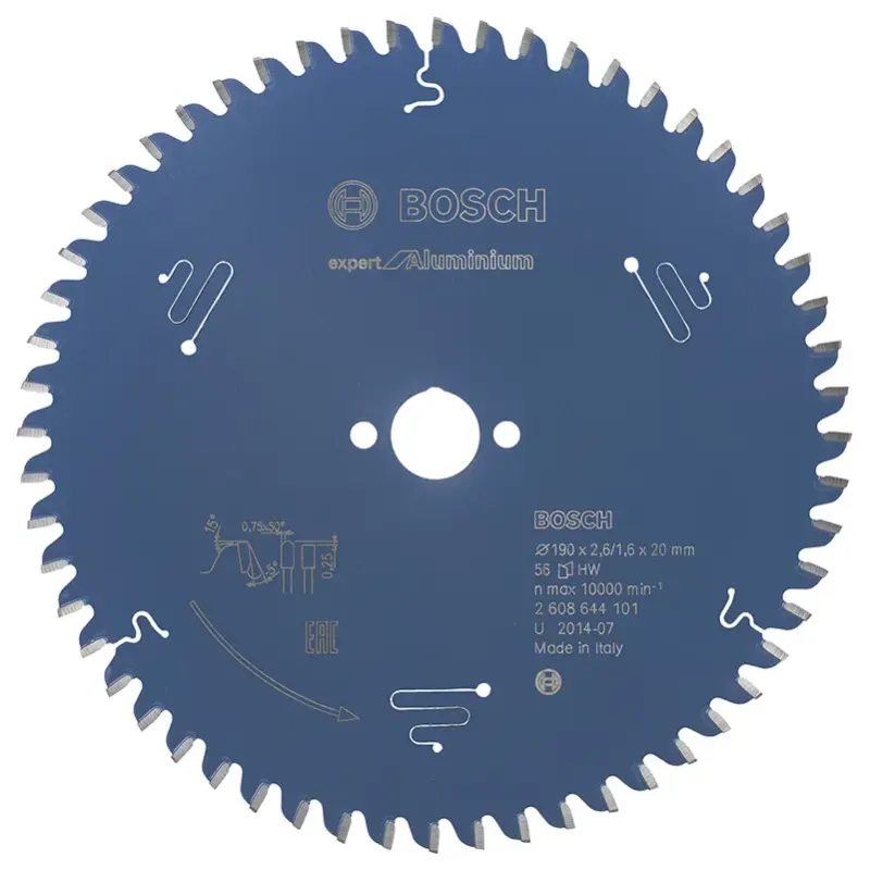 Bosch Rundsavsklinge 190x20x2 6mm 56t Exp Alu 2608644101