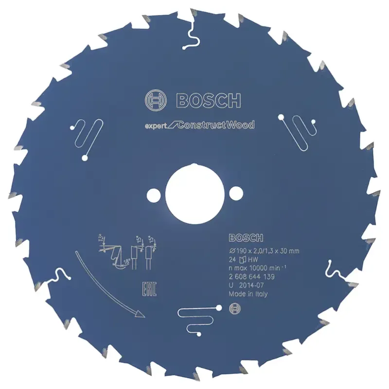 Bosch Rundsavsklinge 190x30x2mm 24t Exp Constructwo 2608644139