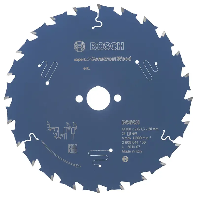 Bosch Rundsavsklinge 160x20x2mm 24t Exp Constructwo 2608644136