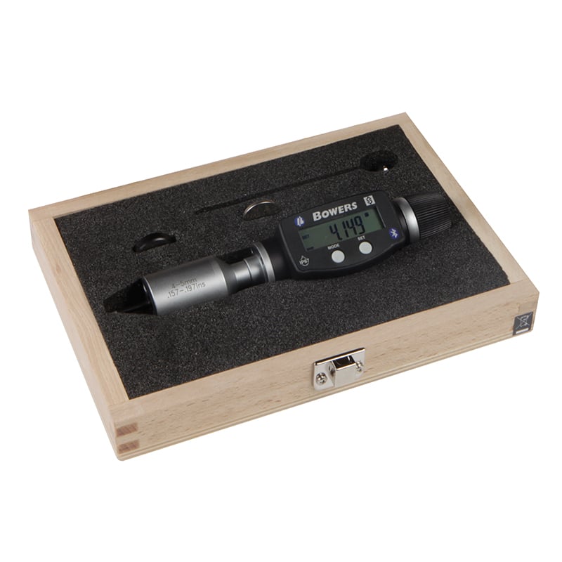 Bowers Sxtd4m-bt Digital  -punkt Mikrometer Sæt 10-20 Mm Med Bluetooth Og Kontrolringe