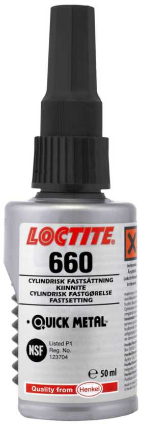 Cylindrisk Montering Loctite 660 Quick Metal