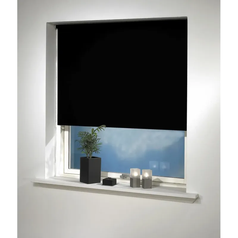 Debel Rullegardin Mørklægning Uni Sort 80x175cm