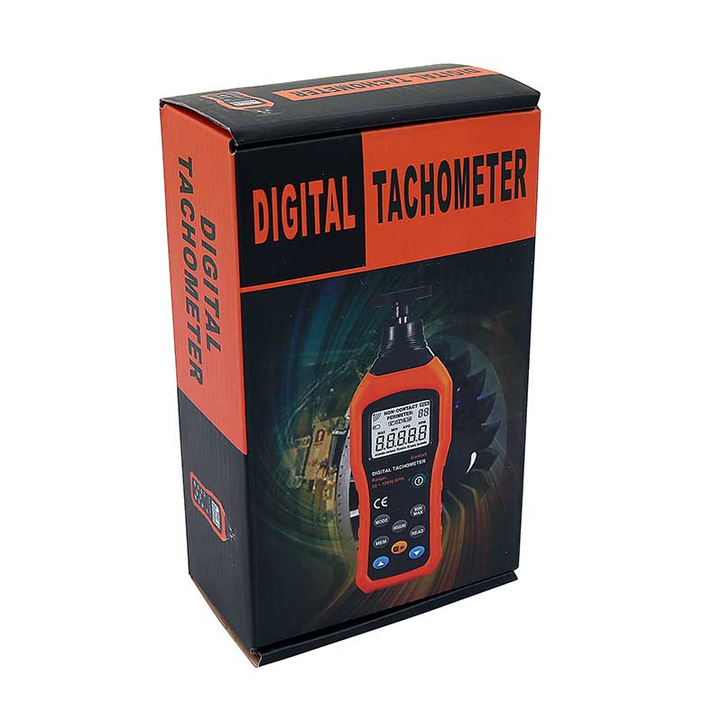 Digital Håndtachometer  Omdrejningstæller  Med Mekanisk Måling Og Data Logning