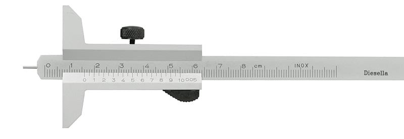 Dybdeskydelære  - 80 Mmx0 05    Målestift  50 Mm Bro