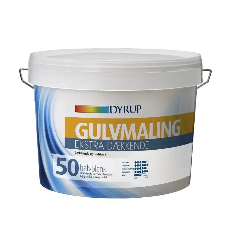 Dyrup Gulvmaling Vand Ekstra Dækkende Hvid   25lt