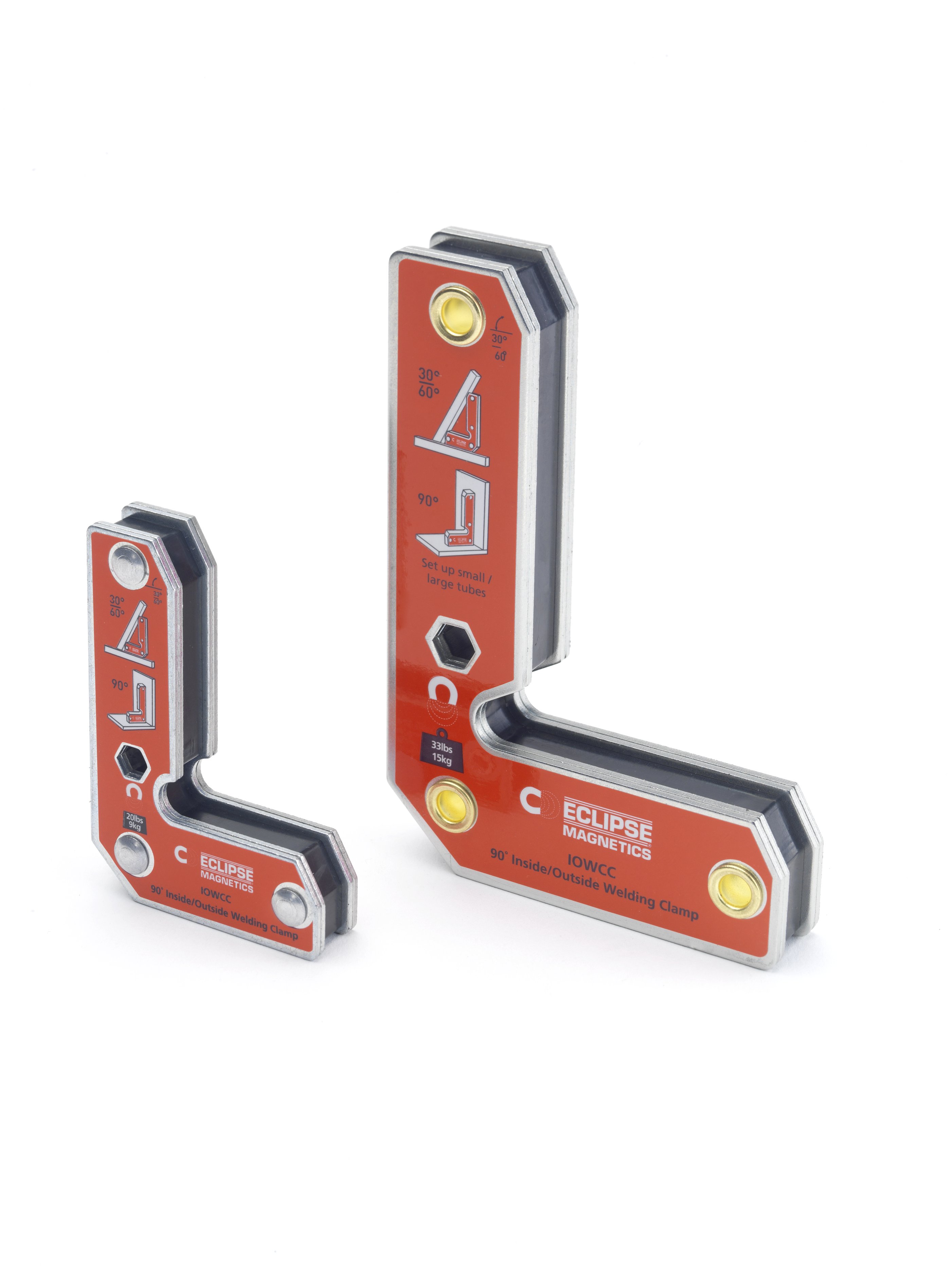 Eclipse Svejsemagneter Til Udv Indv 30â 60â 90â  75x52x14 Mm 9kg    125x85x18 Mm 15kg