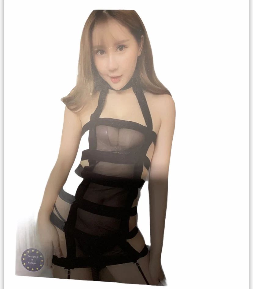 Erotisk Transparent Minikjole   Mesh  One Size