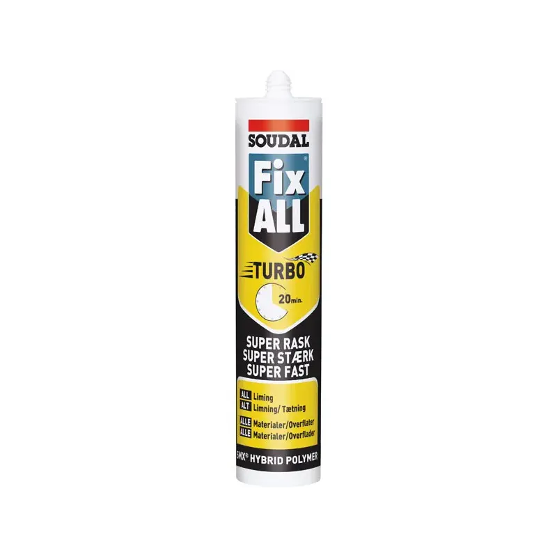 Fix All Turbo Montagelim 290ml Soudal Hvid
