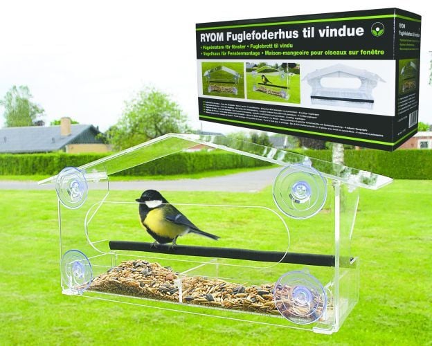Fuglefoderhus   Vindue Klar Acryl