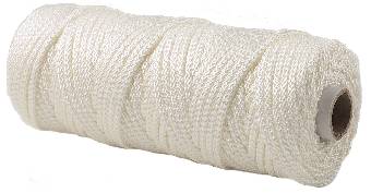 Garn Kryssflätat Nylon 3mm Vit