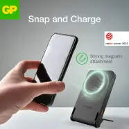 Gp Magnetic Safe  -in-  Trådløs 5000mah Powerbank