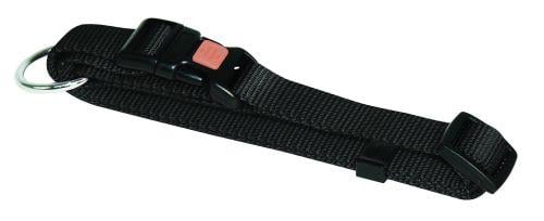 Halsbånd Nylon Sort 15 Mm 30-45 Cm