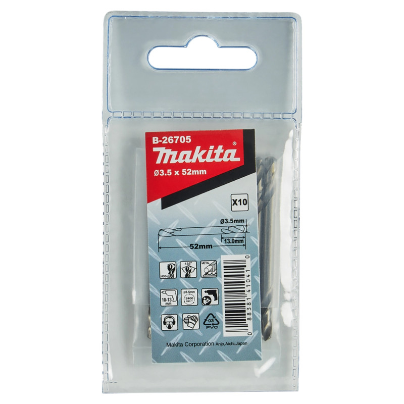 Makita Dobbelt Bor   5x52mm Hss 10 Stkk  -26705