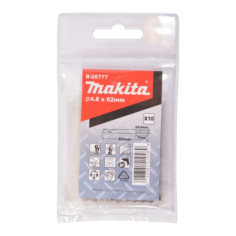 Makita Dobbelt Bor   8x62mm Hss 10 Stkk  -26777