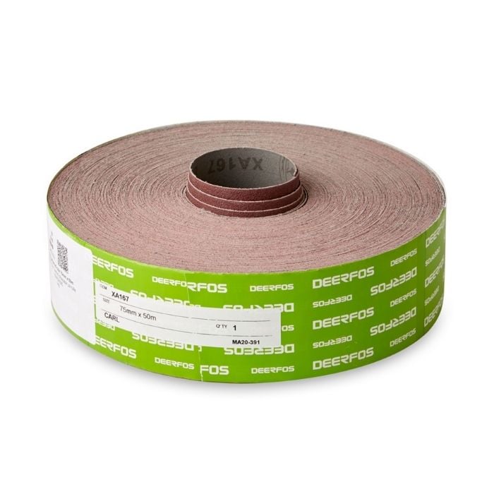 75mmx50m Smergellærred Rulle Korn P40