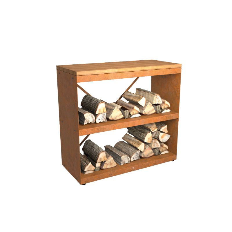 Ofyr Dressoir Brænde Opbevarings Bord Corten