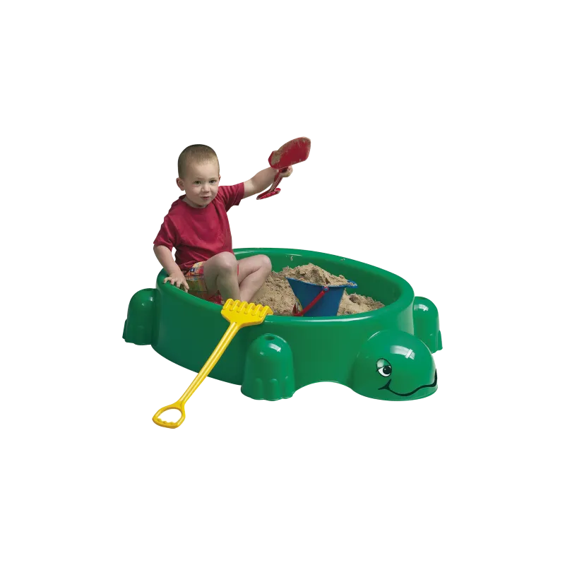 Paradiso Toys Sandkasse   Plast  Skildpadde Med Låg  Grøn 805-487