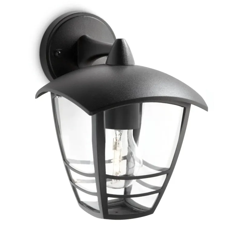 Philips Creek Væglampe  Sort 1x60w 23 5cm