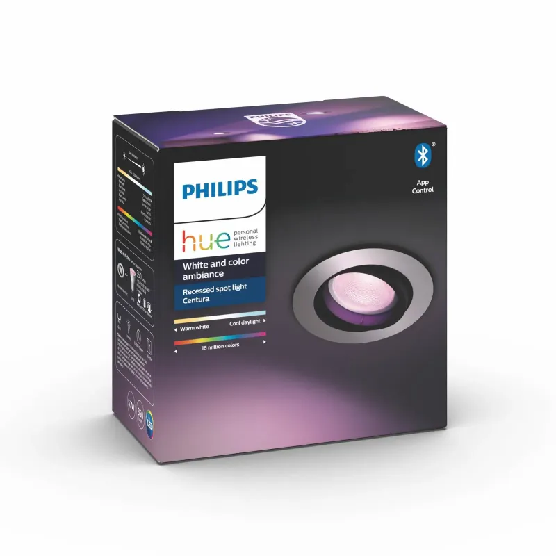 Philips Hue Centura Indbygningsspot Aluminium 1x5 7w 230v Rund