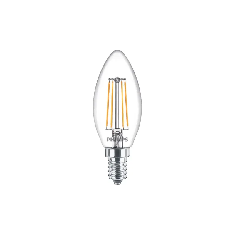 Philips Led Classic Filament Kertepære E14 Klar 40w Varm Hvid